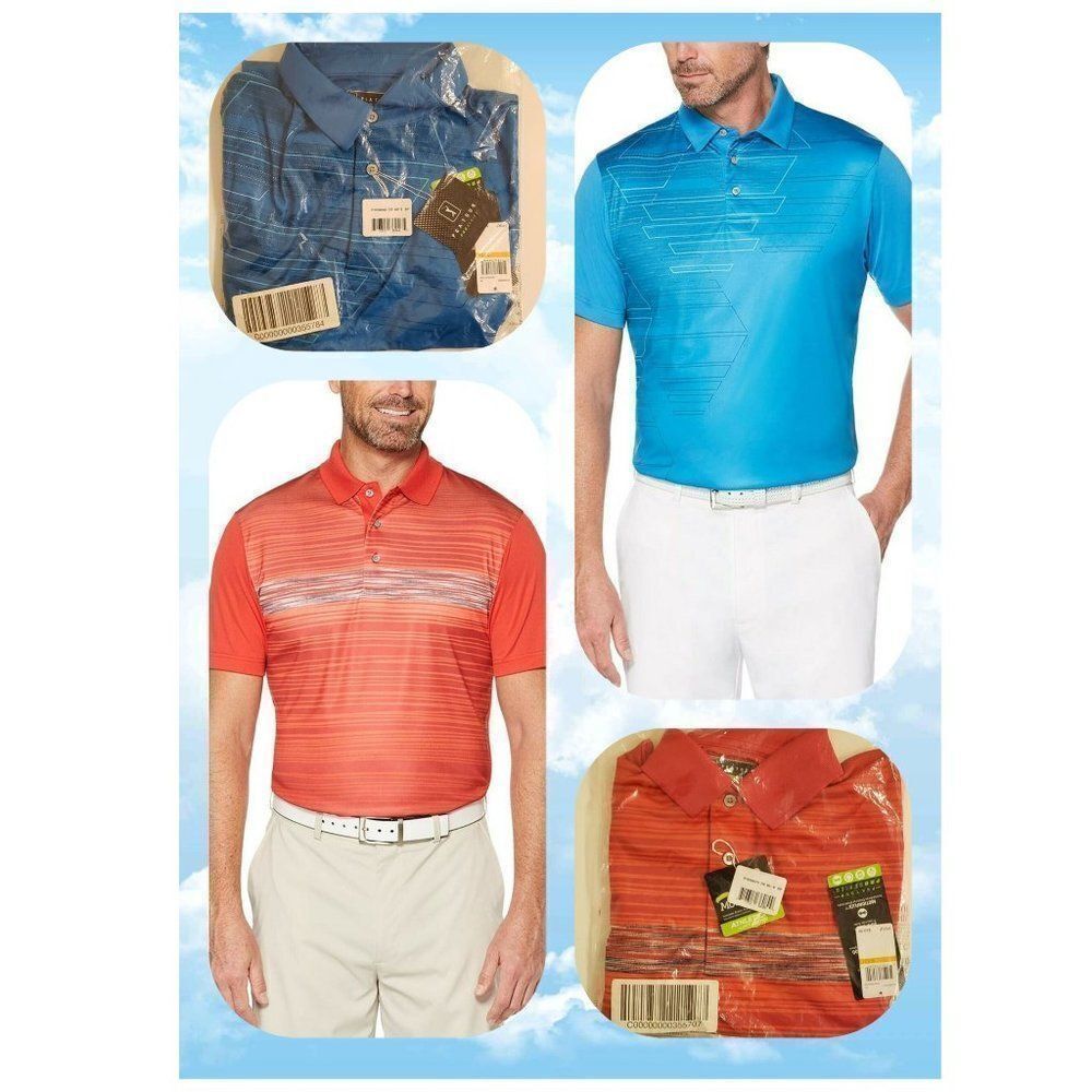 2 - PGA TOUR  Golf Polo Shirts Sun&Motionflux Sz S